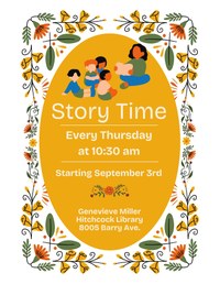 Story Time Returns September 3rd!